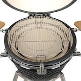 thumbnail of Tarrington House Barbacoa de carbón Kamado Naggado, Ø 47 cm, cocción Divide & Conquer, mesas auxiliares, móvil, cerámica/acero inoxidable, negro