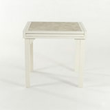 thumbnail of Mesa de terraza extensible de aluminio blanco roto 90-180cm
