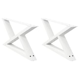 thumbnail of Helloshop26 - Lot de 2 pieds de table basse design moderne ajustable 70 x 30 cm en acier blanc 02_0056979