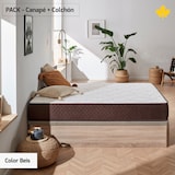 thumbnail of Pack Colchón + Canapé Abatible Descansin | 150x190 | Beis | Maxima Comodidad | Gran Almacenaje