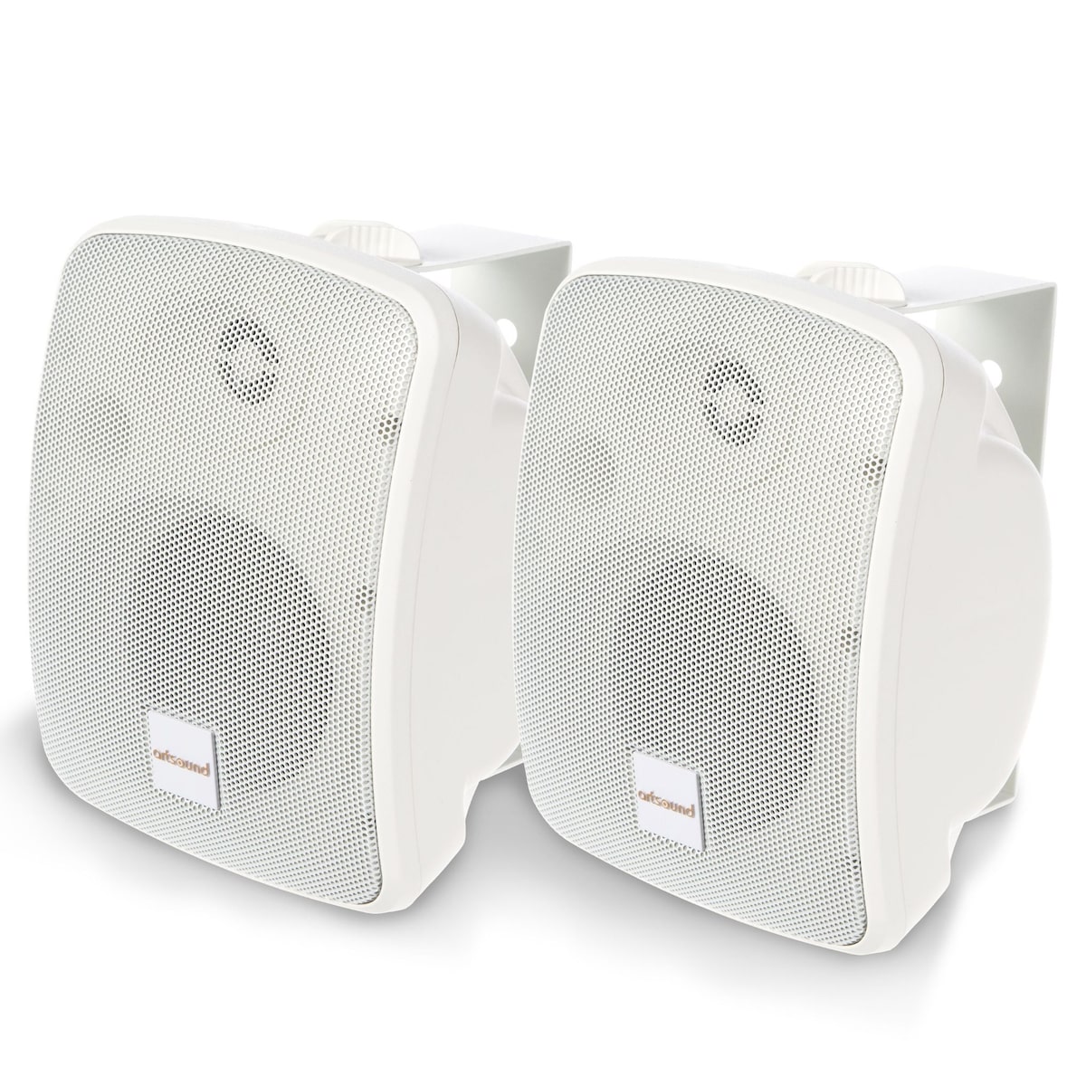 Artsound Altifalante de parede de 2 vias à prova de água, 6,5 e 1,0 polegadas, 175 W, branco (2 unidades)