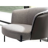 thumbnail of Angel Cerdá  Poltrona in tessuto grigio e similpelle grigio scuro 5109C