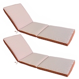 thumbnail of Lot de 2 coussin pour bain de soleil 186 x 53 cm polyester argile