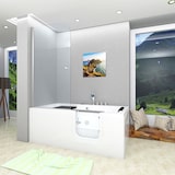 thumbnail of Seniorendusche Kombi Duschkabine Whirlpool Seniorenwanne mit Tür S15D-WP-TH-R-EC 85x160x215 cm MIT 2K Scheiben Versiegelung