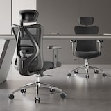 thumbnail of Silla de oficina / silla giratoria M18-M148 tela / malla negro Sihoo