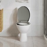 thumbnail of vidaXL Toilettensitz mit Absenkautomatik Quick-Release Grau Oval