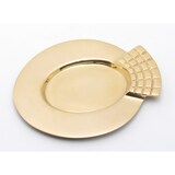 thumbnail of Kerzenteller Messing gold poliert oval (Innen: 7 x 5 cm) für Ovalkerzen, Ellipsenkerzen
