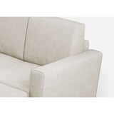 thumbnail of Yasel 3-zitsbank (drie zitplaatsen 60cm) + poef buitenafmetingen L.212 D.155 melkkleur