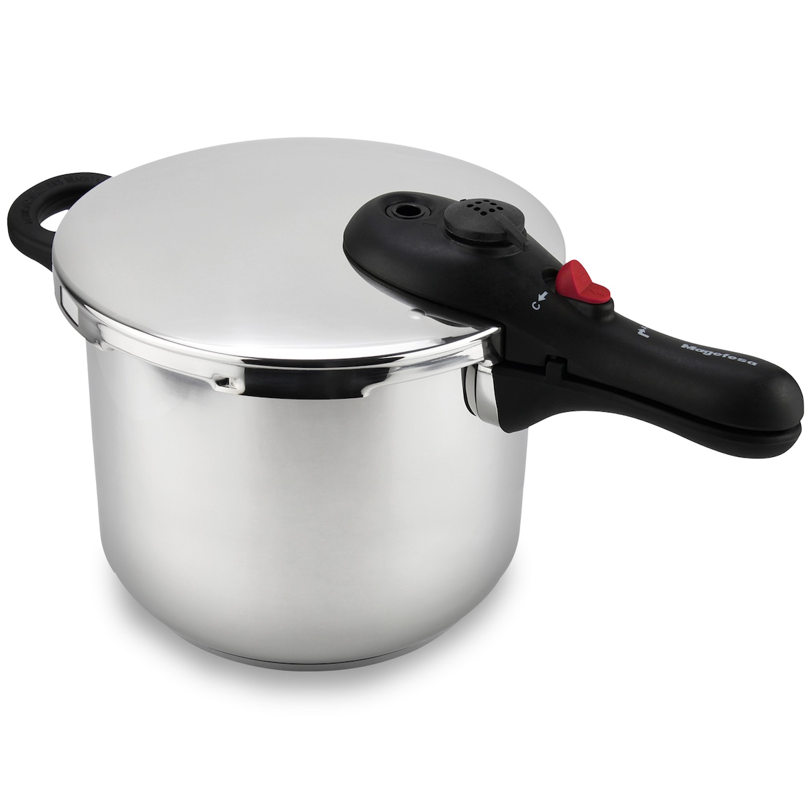 Magefesa DB - Olla Express Rápida de 5 Litros, Acero Inoxidable 18/10, Apta para Todo Tipo de Cocinas Incluida Inducción, 5 Sistemas de Seguridad