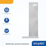 thumbnail of Exquisit Dunstabzugshaube FKH90-2.1 Inox | Kaminhaube | Energieeffizienzklasse C | Inox | 90cm breit | Wandmontag | Aktivkohlefilter