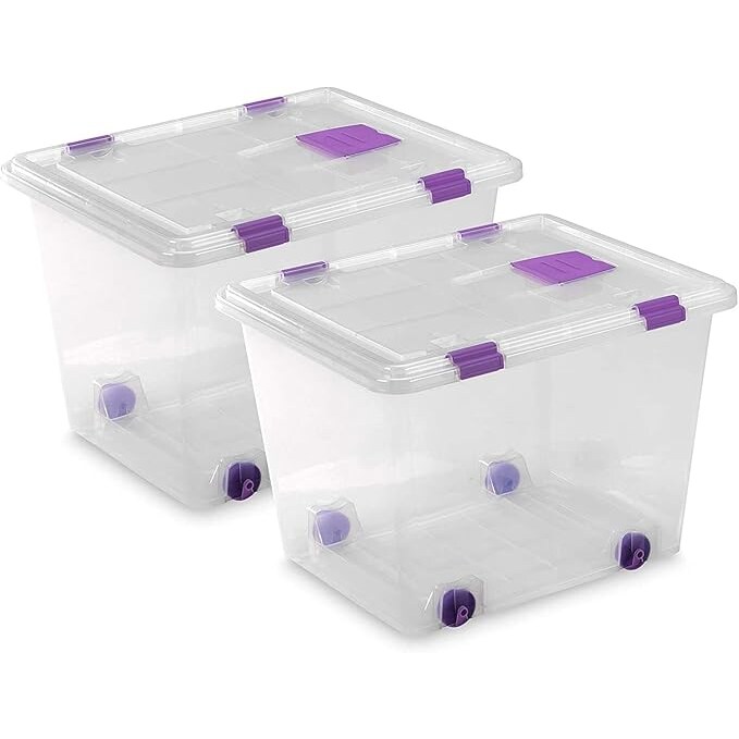 Pack 2 cajas de Almacenaje Capacidad de 52 litros | Medidas 510 x 410 x 360 mm | Lote de 2 Unidades
