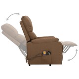 thumbnail of vidaXL Massagesessel mit Aufstehhilfe Taupe Stoff