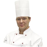 thumbnail of Nino Cucino Kochmütze, weiß, plissiert, 100% Vliesstoff, H. 20 cm