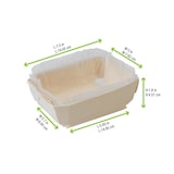 thumbnail of NVASE - 25Uds - Molde de cocción rectangular exterior de madera y molde de papel interior 600ml 185x80mm A40mm - NVS210NBAKE104