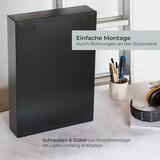 thumbnail of HMF 13664-02 Schlüsselschrank mit Zahlencode, Schlüsselkasten groß, 64 Haken, 45 x 30 x 8 cm, Schwarz