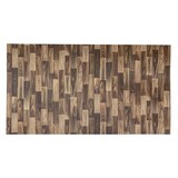 thumbnail of Alfombra vinilo vintage Tobos 03, madera oscura laminas  finas, 50x120cm