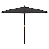 thumbnail of vidaXL Parasol met houten paal 299x240 cm zwart