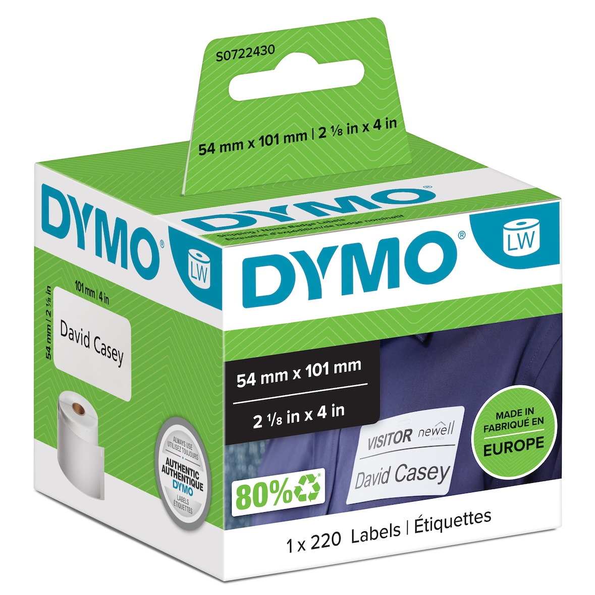DYMO LW - Etiquetas de expedição / etiquetas de identificação - 54 x 101 mm - S0722430