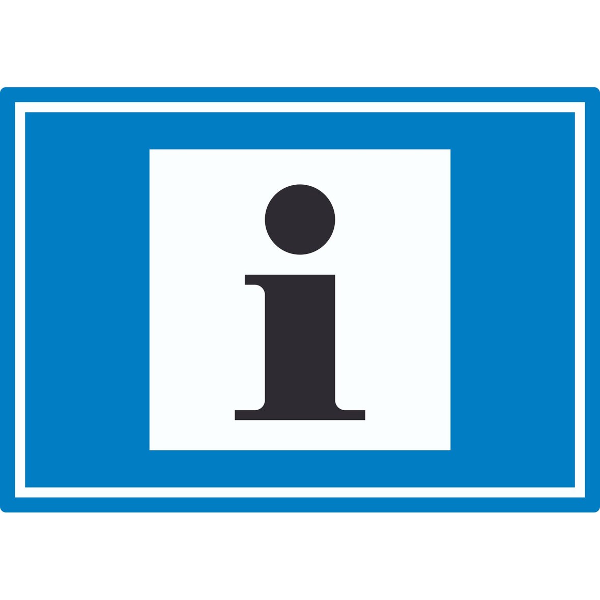 Information Symbol Aufkleber A9 (37x52mm)
