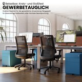 thumbnail of Bisley Cito höhenverstellbarer Schreibtisch 200x80 cm, Tischplatte in grau, Gestell in Weiß - PC Tisch für's Büro manuell höhenverstellbar,