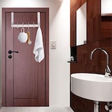 thumbnail of TOJ Living Perchero para puerta – 12 ganchos – 43 cm – acero inoxidable – plateado – sobrepuerta