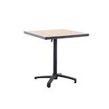 thumbnail of METRO PROFESSIONAL Table carrée de terrasse SHAD, rabattable, aluminium aspect bois, 70 x 70 cm, résistante, pied réglable & bague antivol, beige/noir