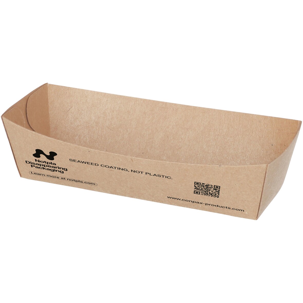 Notpla, Snackbakjes A5, karton 10,5 x 3,3 x 3 cm bruin "Notpla"