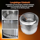 thumbnail of Raucharmes Feuerstelle Edelstahl 40x50x50cm Silber tragbar für Außenbereich mit 360 Grad Wärmeverteilung,schnell montierbar,leicht zu reinigen 1 Paket