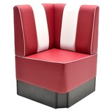 thumbnail of Americano Retro Eckbank | 264x264 cm | Dinerbank Set Rot & Weiß | Gastro Sitzbank mit Ecke