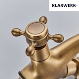 thumbnail of KLARWERK® EVA | Vintage Rubinetto Bagno Oro Ottone | Retro Acciaio Inox Rubinetto per Lavabo | Hotel Gastro Miscelatore 2 Attacchi Premium Gastro