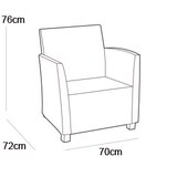 thumbnail of Allibert Corona Loungeset 4-teilig mit Tisch/Kissenbox anthrazit - Rattanoptik, wetterfest
