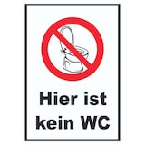 thumbnail of Hier ist kein WC Schild A4 Rückseite selbstklebend