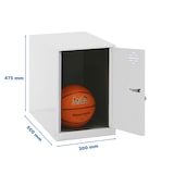 thumbnail of SimonRack Armadietto Piccolo Spogliatoio in metallo Bas 475x300x500, 1 Porte, Bianco - Simonlocker