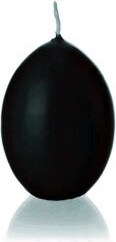thumbnail of Kerzen Eikerzen glatt getaucht Schwarz, 90 x 60 mm, 6 Stück