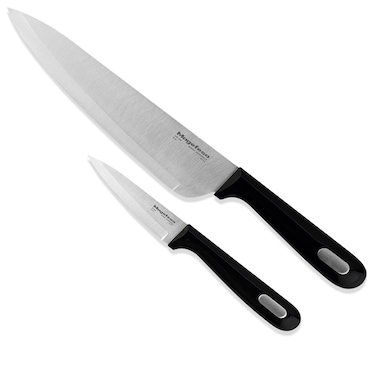 Magefesa Mestre - Set Cuchillos, Chef 20cm + Pelador 9cm, Sabores Inigualables, Acero Inoxidable, Limpieza Fácil, Mango Ergonómico, Corte Preciso