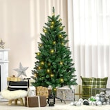 thumbnail of HOMCOM árbol de navidad artificial altura 150 cm ignífugo con 502 ramas 150 luces LED IPX2 8 modos hojas de PVC apertura automática base plegable