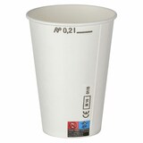 thumbnail of 100x Kaltgetränkebecher Pappbecher weiß mit CE Eichstrich 200 ml