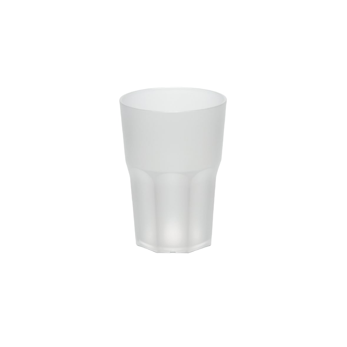 Verre graniti givré translucide réutilisable en polypropylène 30/35cl