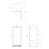 thumbnail of METRO PROFESSIONAL Frigorífico com porta de vidro GRE6600SG, vidro/alumínio, 77.5 x 72 x 188.5 cm, 380 L, argento