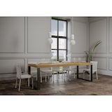 thumbnail of Mesa extensible 120/380x90 cm Tecno Premium roble natural con patas antracita