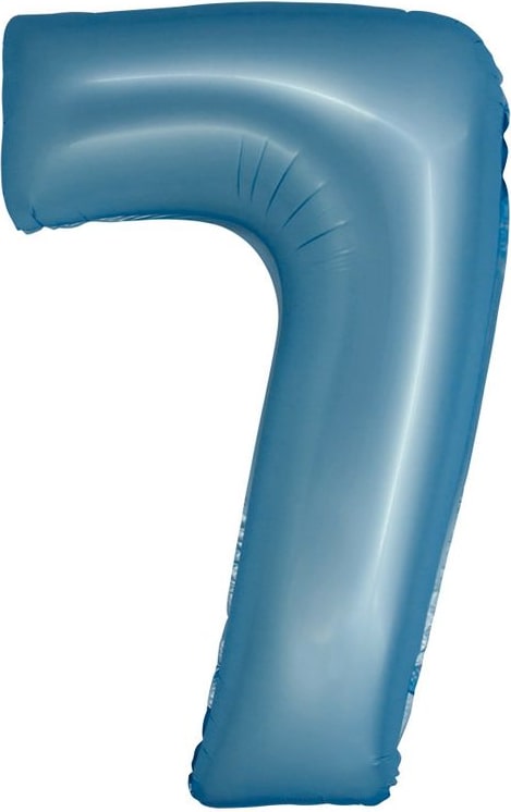 XL Folienballon blau matt Zahl 7