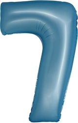 thumbnail of XL Folienballon blau matt Zahl 7