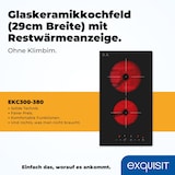 thumbnail of Exquisit Kochfeld EKC 300-380 | Glaskeramik | Touch Control | 2 Kochstellen | Rahmenlos | 3000 W