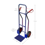 thumbnail of METRO Professional Carrello portapacchi QT3076, polietilene/ polipropilene/ metallo, 52 x 49 x 118.5 cm, carico massimo: 200 kg, blu/ rosso/ nero