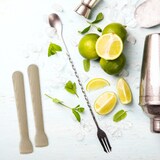thumbnail of Fmprofessional Pestello da cocktail, 2 pezzi, in legno, dimensioni 22 cm
