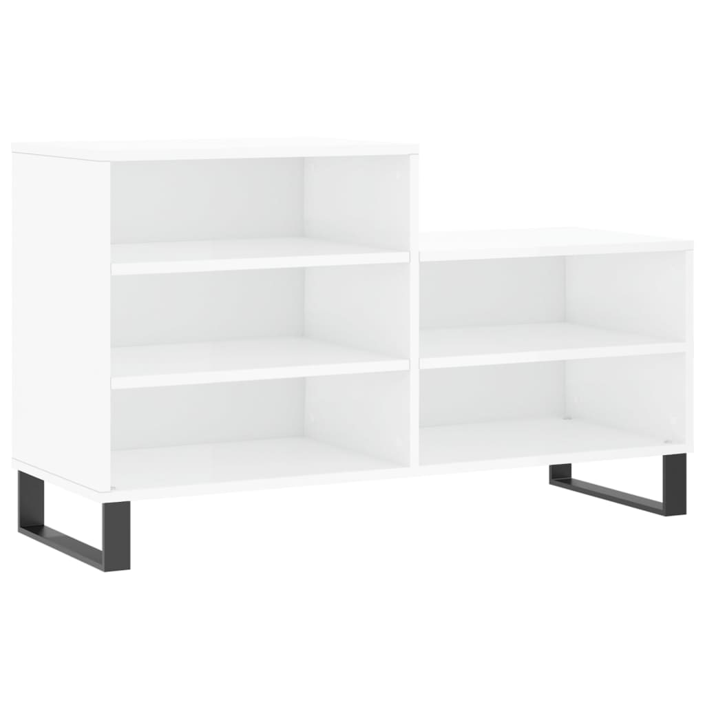 Helloshop26 - Armoire à chaussures range chaussures rangement meuble entrée couloir salon brillant 102 x 36 x 60 cm bois ingénierie 02_0021293