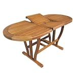 thumbnail of Tavolo ovale estensibile 120/160x70 cm con struttura in legno di acacia Triple 160