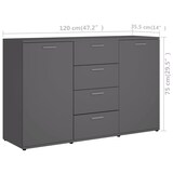thumbnail of Sideboard Grau 120x35,5x75 cm Holzwerkstoff