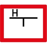 thumbnail of Hinweisschild auf einen Unterflurhydranten (A), Alu, 250x200 mm