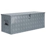 thumbnail of DELUKE® Aluminiumbox mit Deckel - Abschließbar Alubox Deichselbox Alu Anhängerbox Werkzeugkiste Metall Transportbox Metallkiste 110,5x38,5x40cm Silber